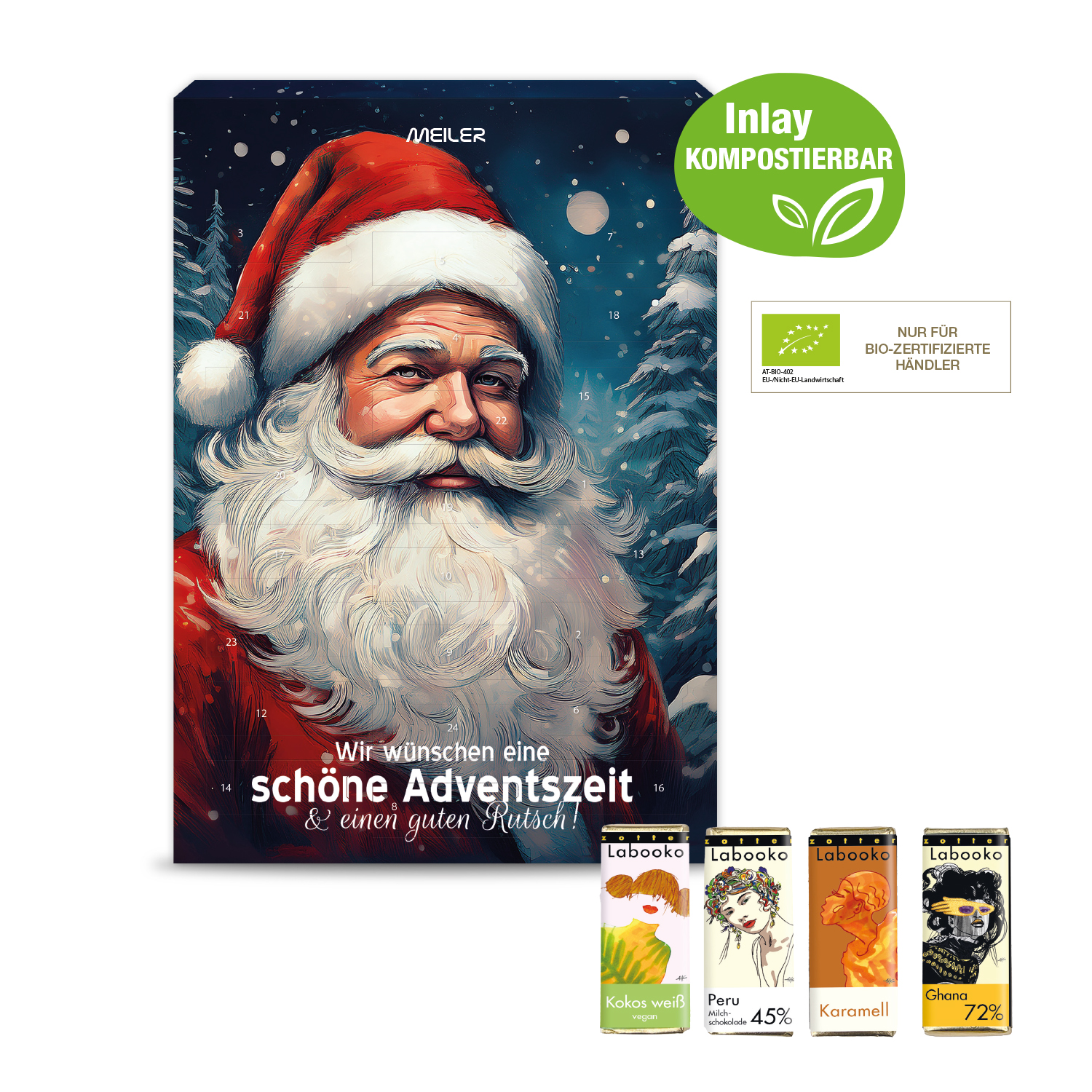 Adventskalender mit Zotter Schokolade