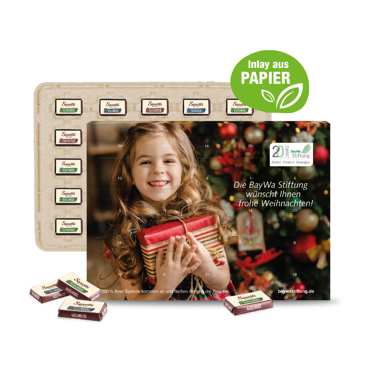 Wand-Adventskalender Sarotti "Business Exklusiv", Inlay aus Papier