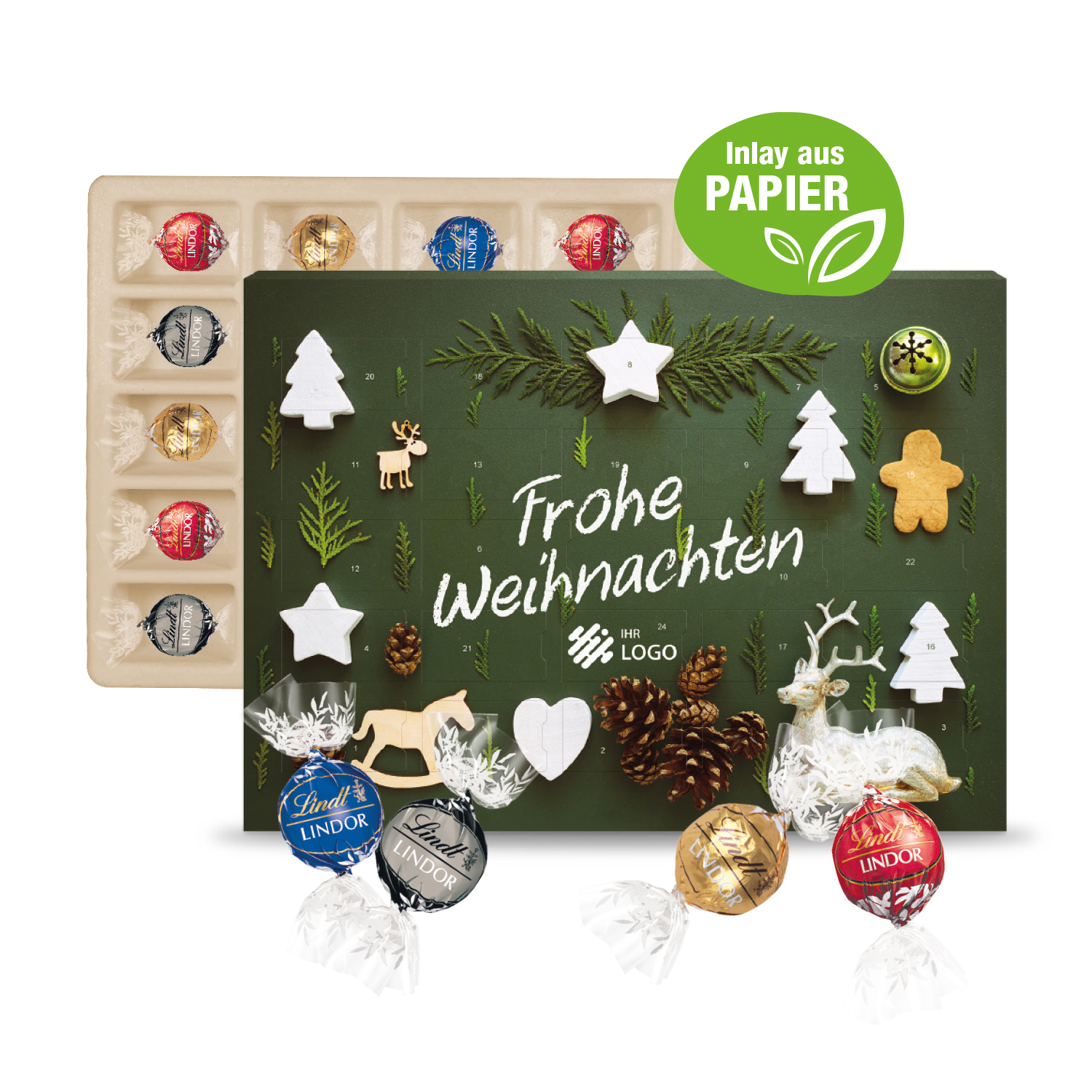 Adventskalender Lindt Lindor, Inlay aus Papier
