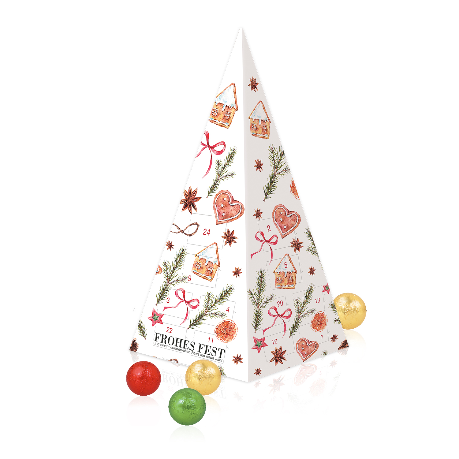 Adventskalender "Weihnachtspyramide" mit Fairtrade® Schokolade
