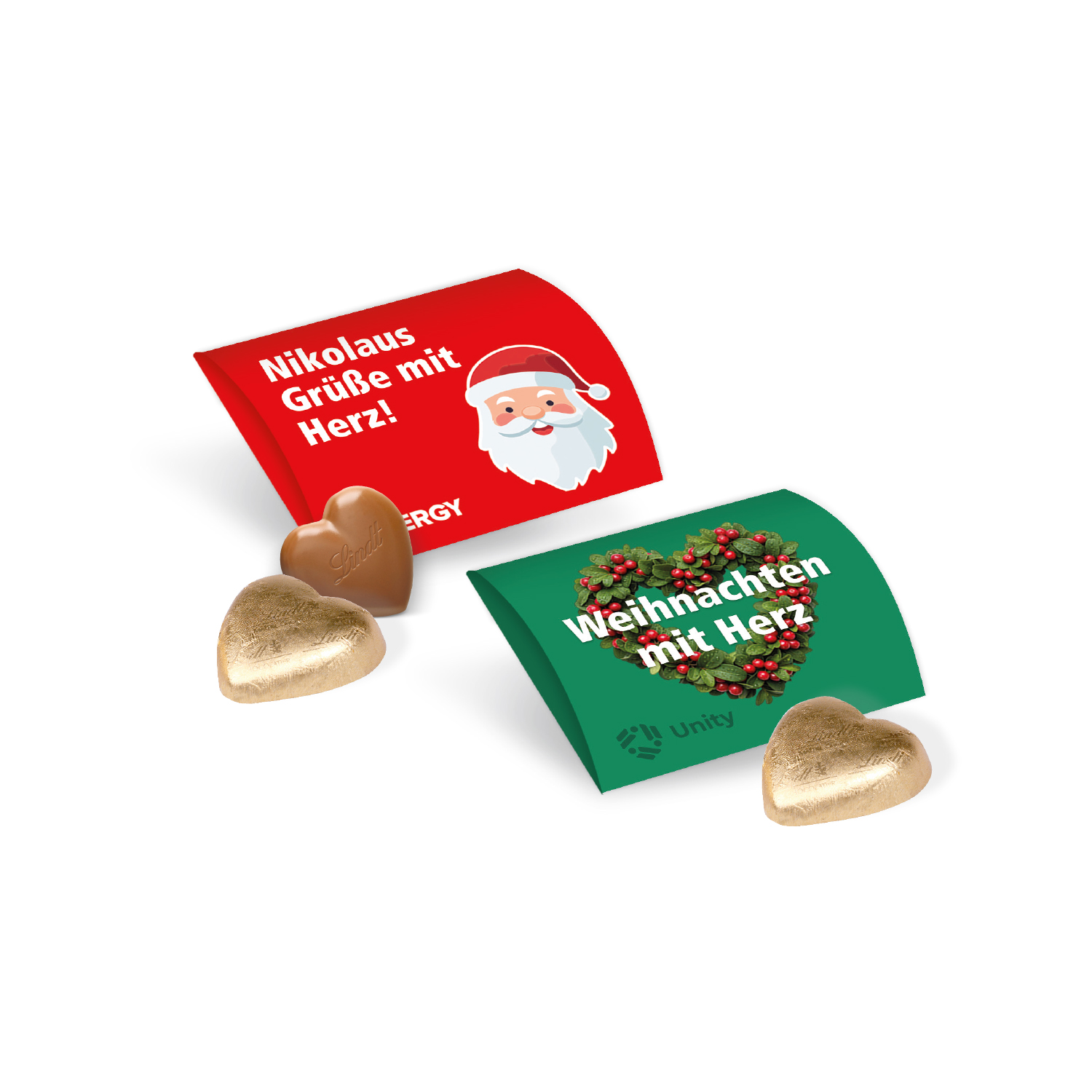 Lindt Herz, 5 g im Werbebriefchen "Xmas Edition"