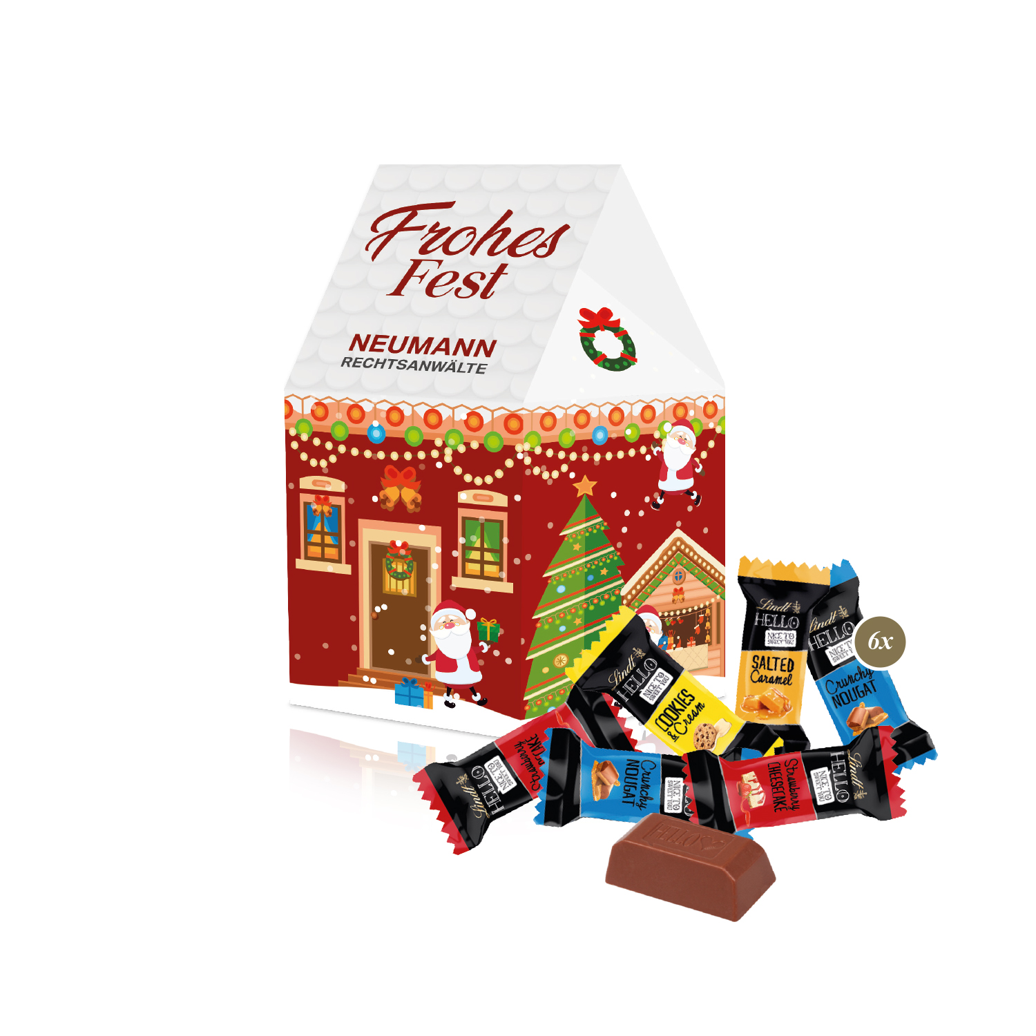 3D Präsent "Haus" mit Lindt HELLO