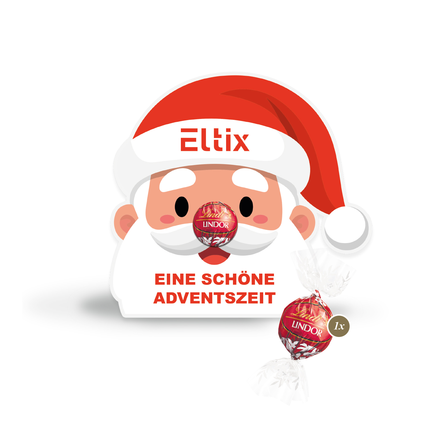 Weihnachtsmann mit Lindt Lindor Kugel