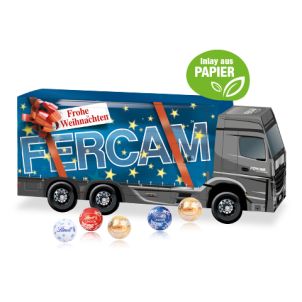 3D Adventskalender "LKW" mit Lindt Schokolade mit Papier-Inlay