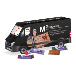 3D Adventskalender "Transporter" mit Milka Schokolade