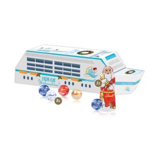 3D Präsent "Schiff" mit Lindt Minis und Nikolaus