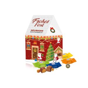 3D Präsent "Haus" mit Ritter SPORT Schokowürfel