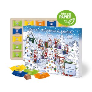 Adventskalender mit Ritter SPORT Schokowürfel