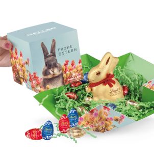 OSTER-WERBEWÜRFEL MIT SCHOKOLADE VON LINDT