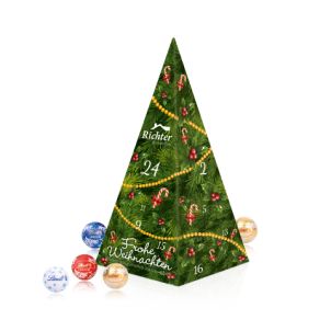 Adventskalender "Weihnachtspyramide" mit Lindt Schokolade