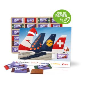 Tisch-Adventskalender mit Milka Schokolade