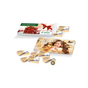 Präsentbox mit Lindt Schokotäfelchen