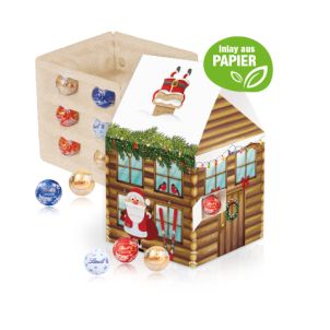 Adventshaus "Edition" mit Lindt Schokolade mit Papier-Inlay