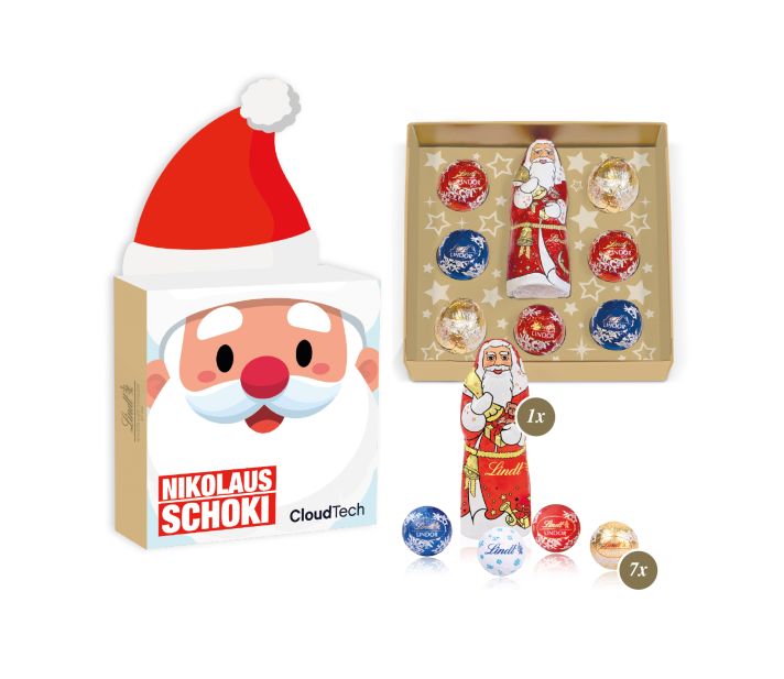 Weihnachtspräsent als individuelles Firmengeschenk für Kunden und Mitarbeiter mit Logo-Aufdruck – als persönliches Kundengeschenk mit nachhaltiger Werbewirkung