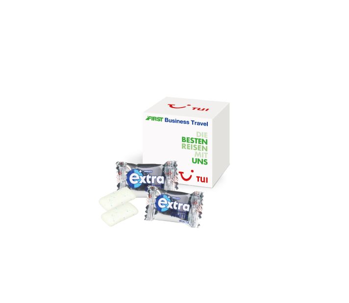 Werbewürfel mit Wrigley's Kaugummi