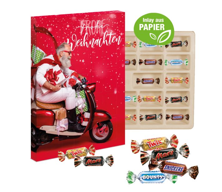 Adventskalender gefüllt mit Mars Miniatures individuell mit Firmenlogo bedruckt – als festliches Mitarbeitergeschenk mit Firmenlogo bedruckbar