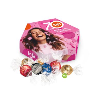 S&uuml;&szlig;e Pr&auml;sentbox "Maxi" mit Lindt Lindor Pralin&eacute;s