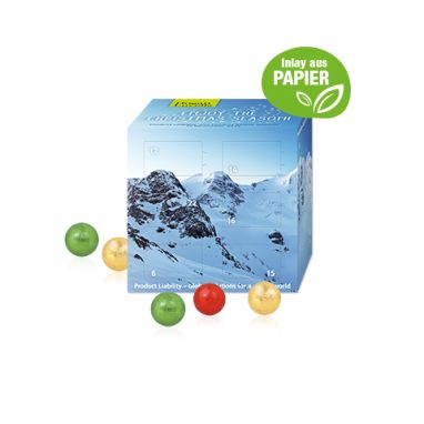 Adventskalender "Cube" mit Fairtrade® Schokolade mit Papier-Inlay