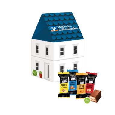 3D Präsent "Haus" mit Lindt HELLO Mini