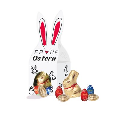 3D Präsent Häschen mit Lindt Schokolade