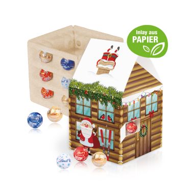 Adventshaus "Edition" mit Lindt Schokolade mit Papier-Inlay