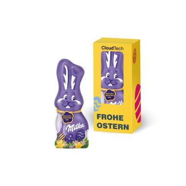 Milka Schmunzelhase In Der Werbebox, 15 g