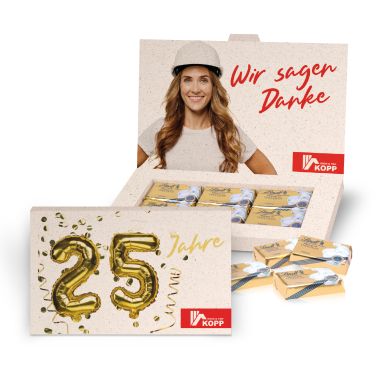 Präsentbox „Business” mit Lindt Schokotäfelchen