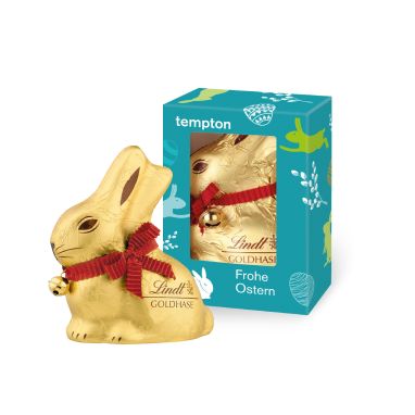 Lindt Goldhase In Werbekartonage, 100 g