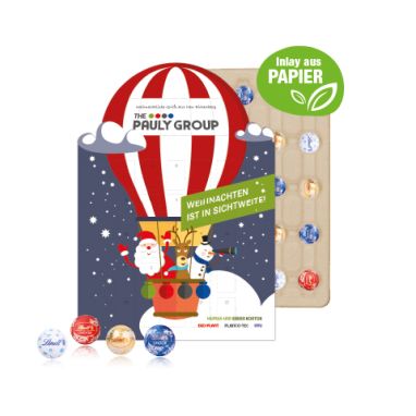 Adventskalender "individuelle Kalenderform" mit Lindt Schokolade