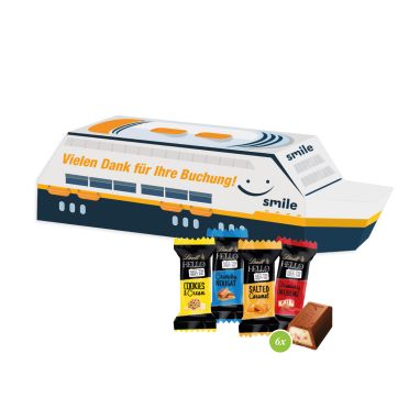 3D Präsent "Schiff" mit Lindt HELLO Mini