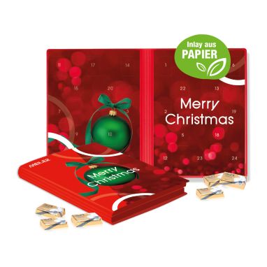 Adventskalender Weihnachtsbuch mit Lindt Schokolade