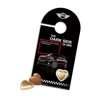 Schokokarte "Türanhänger" mit Lindt Herz