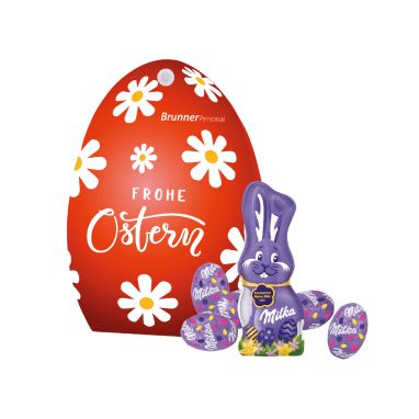 Werbe-Osterei mit Schokoladenmischung von Milka