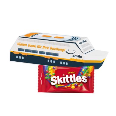 3D Präsent "Schiff" mit Skittles®