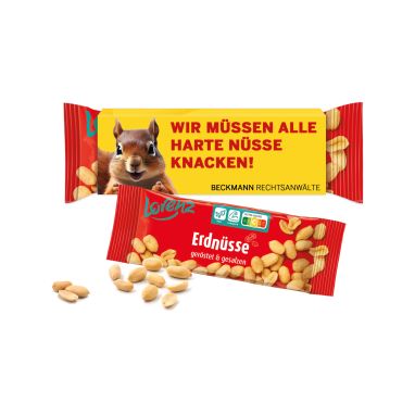 Lorenz Erdnüsse im Werbeschuber