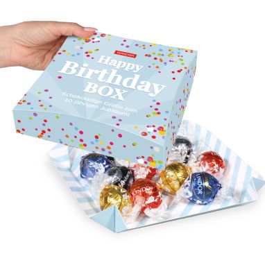 Präsentbox mit Lindt Lindor Pralinés