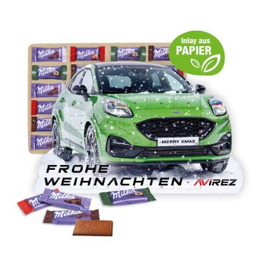 Adventskalender "individuelle Kalenderform" mit Milka Schokolade