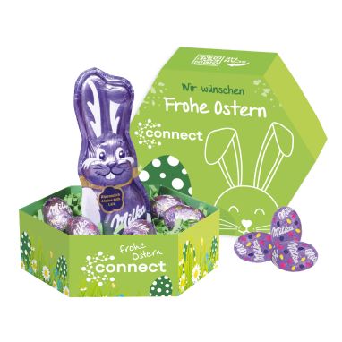 Großes Osternest mit Schokolade von Milka