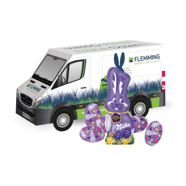 3D Präsent Transporter Ostern mit Schokoladenmischung von Milka