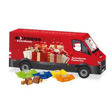 3D Adventskalender "Transporter" mit Ritter SPORT Schokow&uuml;rfel