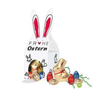 3D Pr&auml;sent H&auml;schen mit Lindt Schokolade