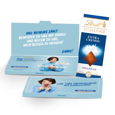 Gru&szlig;karte mit Schokoladentafel von Lindt Excellence