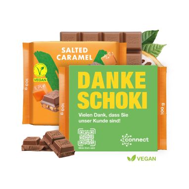 Ritter SPORT "Vegan" mit Werbebanderole