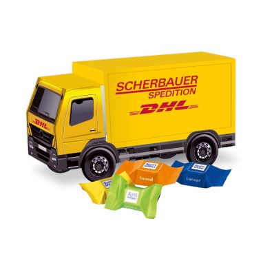 3D Pr&auml;sent "LKW" mit Ritter SPORT Schokow&uuml;rfel