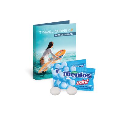 Werbe-Klappkarte mit Mentos Mint 2er