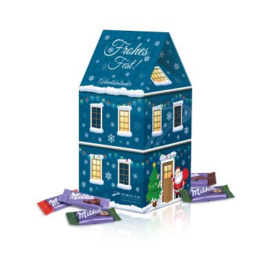 Adventskalender Haus "XL" mit Milka Schokolade
