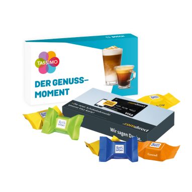 Ritter SPORT Schokow&uuml;rfel in Pr&auml;sentbox