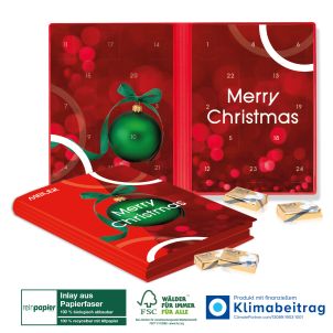 Adventskalender Weihnachtsbuch Lindt „Exklusiv“ Organic mit Lindt Schokotäfelchen