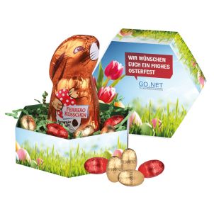 Großes Osternest mit Schokolade von Ferrero Küsschen