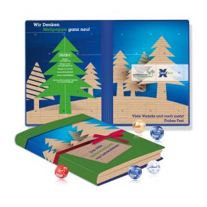 Adventskalender Weihnachtsbuch „Exklusiv“ Organic mit Lindt Minis, Klimaneutral, FSC®